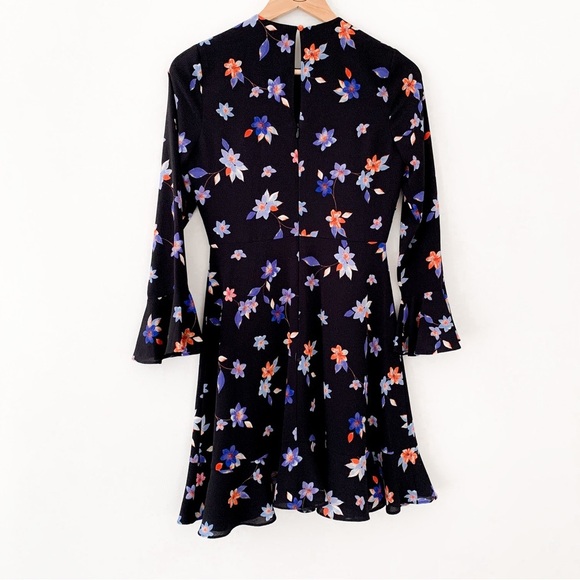 Eliza J Black Floral mini Dress - Picture 4 of 9